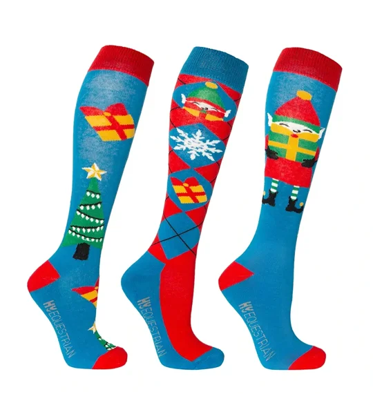 Hy Equestrian Jolly Elves Socks (Pack of 3)