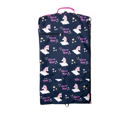 Hy Equestrian Unicorn Garment Bag - Navy/Pink - One Size