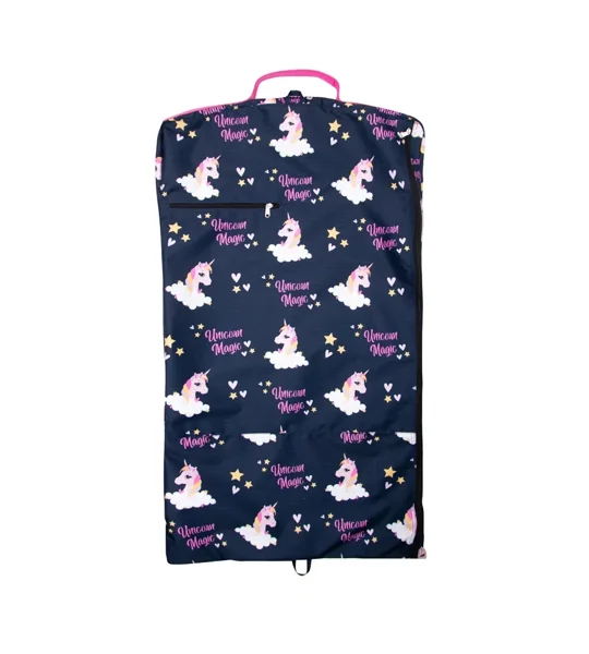 Hy Equestrian Unicorn Garment Bag - Navy/Pink - One Size