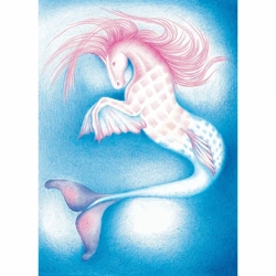 Deckled Edge Colour Block Pony Card 150 x 150mm Merhorse