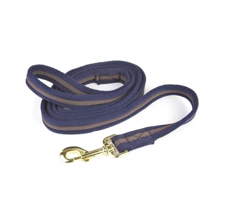 Hy Equestrian Soft Webbing Lead Rein Without Chain - Navy/Grey