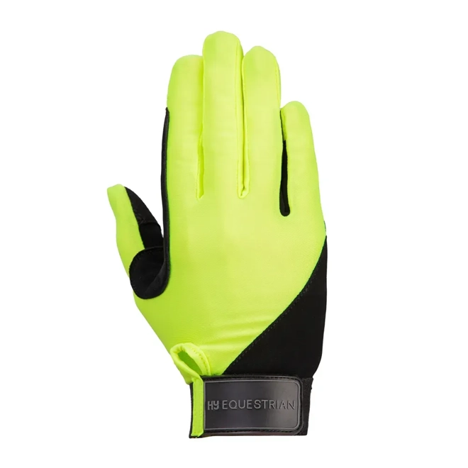 Additional Image for Hy Equestrian Absolute Fit Glove   Reflective Yellow
