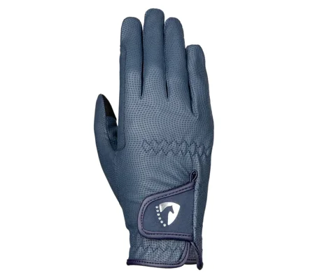 Hy Equestrian Sparkle Touch Riding Gloves Navy