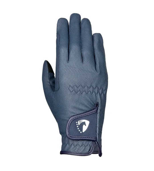 Hy Equestrian Sparkle Touch Riding Gloves Navy
