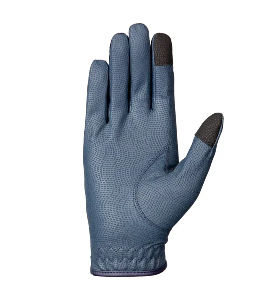 Hy Equestrian Sparkle Touch Riding Gloves Navy