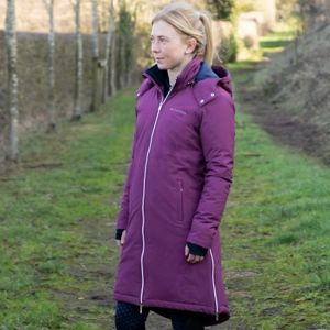Hy Equestrian Synergy Guard Waterproof Coat - Fig/Navy