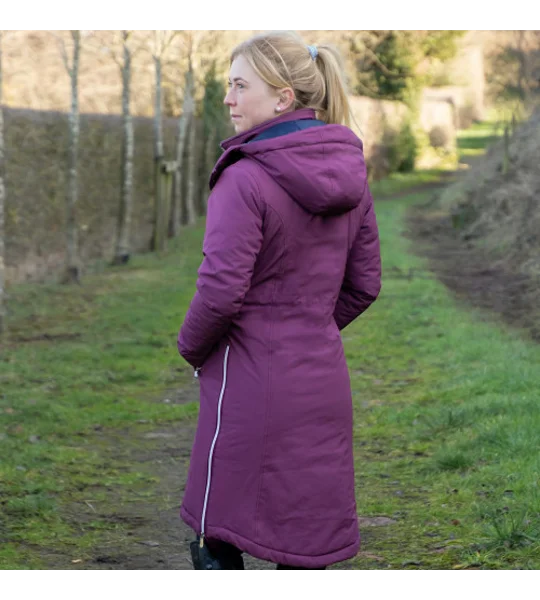 Hy Equestrian Synergy Guard Waterproof Coat - Fig/Navy