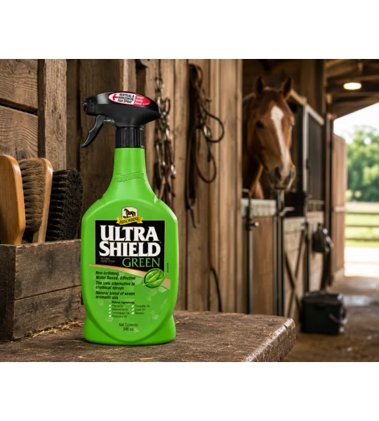 Absorbine UltraShield Green 946ml natural fly repellent trigger spray bottle