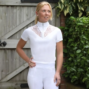 Hy Equestrian Lesley Show Shirt White
