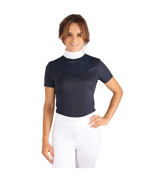 Hy Equestrian Lettie Show Shirt Navy