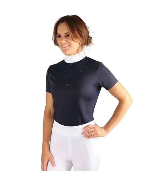 Hy Equestrian Lettie Show Shirt Navy