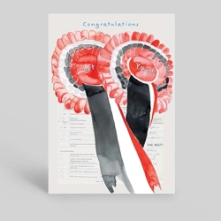 Deckled Edge Arena Card 120 x 170mm  Congratulations