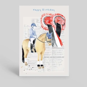 Deckled Edge Arena Card 120 x 170mm Happy Birthday, Perform