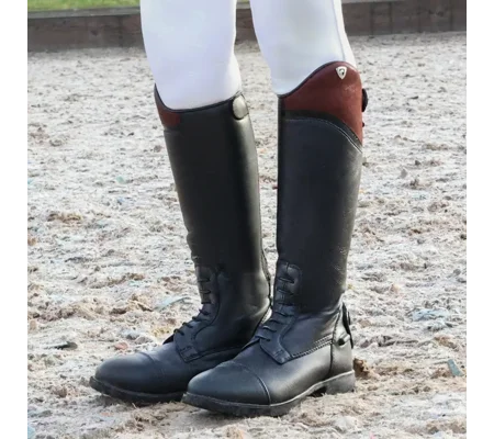 Hy Equestrian Masera Riding Boot Black/Oxblood