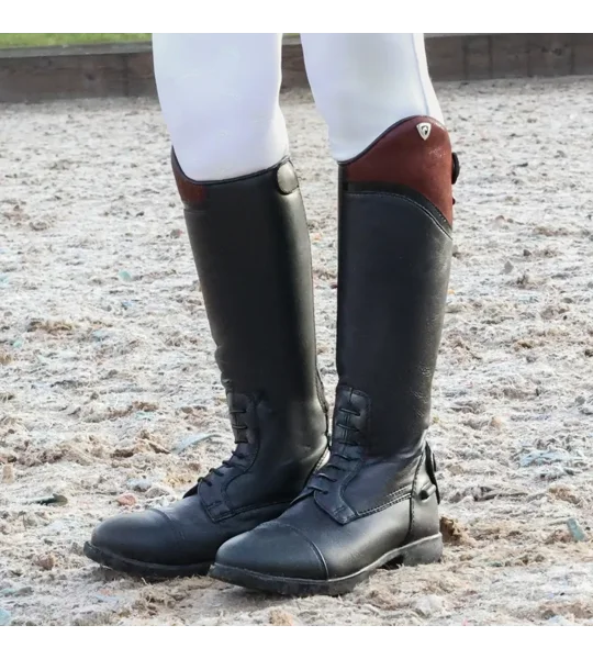 Hy Equestrian Masera Riding Boot Black/Oxblood