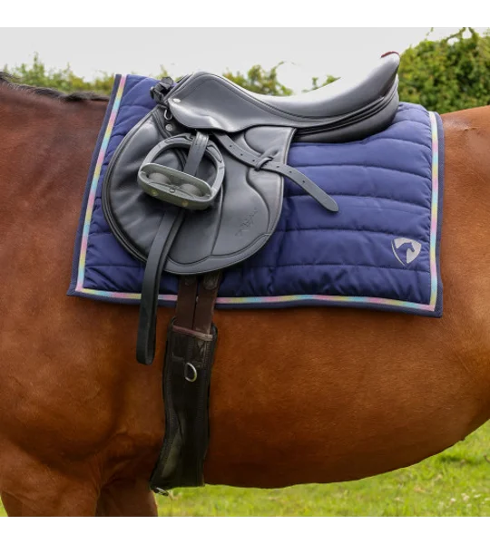Hy Equestrian Mystic Comfort Pad - Navy/Rainbow Dust - One Size