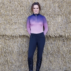 Hy Equestrian Elevate Ombre Base Layer Navy/Rose