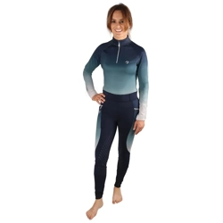 Hy Equestrian Elevate Riding Tights Navy/Olive Green