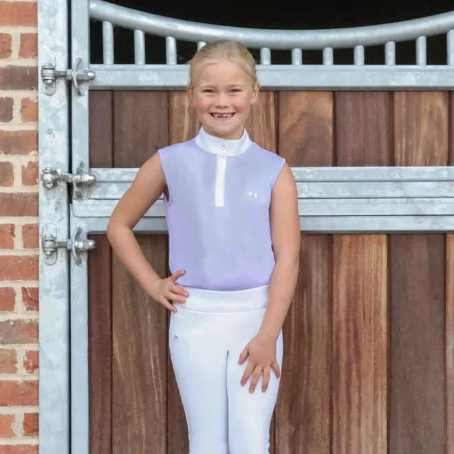 Additional Image for Hy Equestrian Eden Children's Sleeveless Show Shirt Lilac
