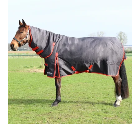 HyCONIC 200g Combi Turnout Rug Charcoal/Red