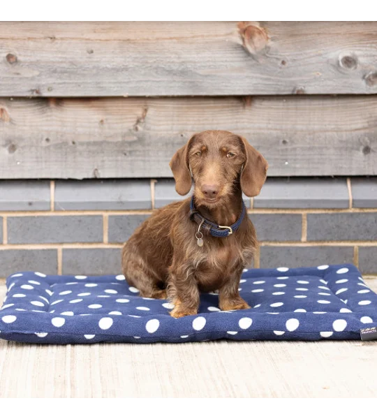 Supreme Products Dotty Fleece Dog Bed Noble Navy