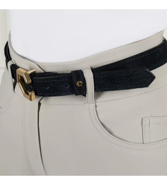 Coldstream Roxburgh Suede Belt Navy/Gold