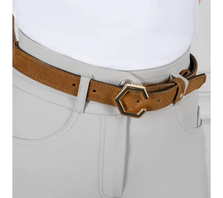 Coldstream Roxburgh Suede Belt Tan/Gold