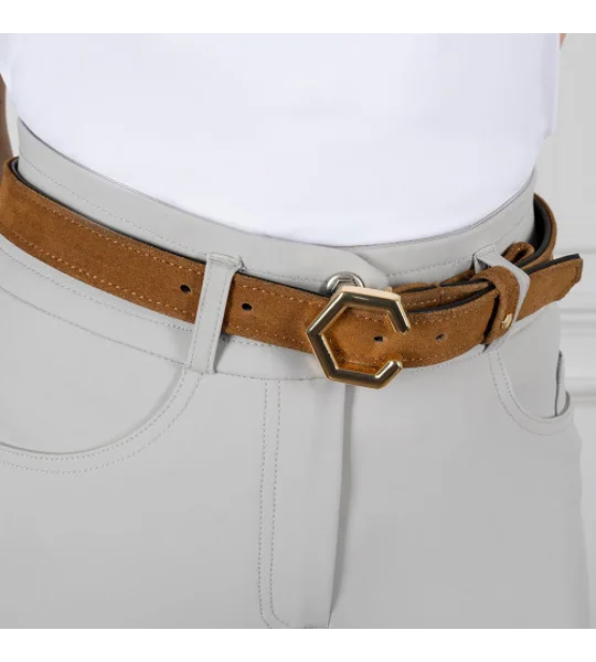 Coldstream Roxburgh Suede Belt Tan/Gold