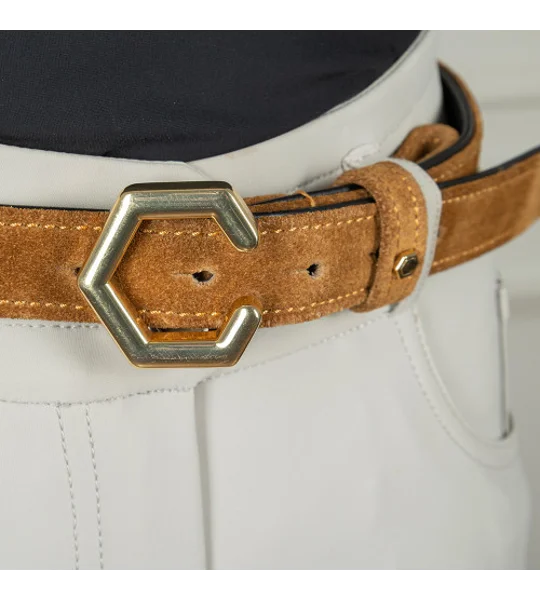 Coldstream Roxburgh Suede Belt Tan/Gold