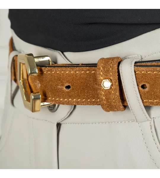 Coldstream Roxburgh Suede Belt Tan/Gold