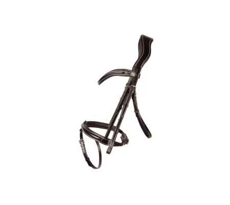ProPresicce Pelle Flash Leather Bridle by Hy Equestrian Brown/Silver