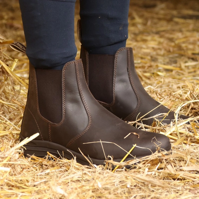 Additional Image for Brogini 466 Kingham Unisex Oiled Pull-On Yard Boots Brown