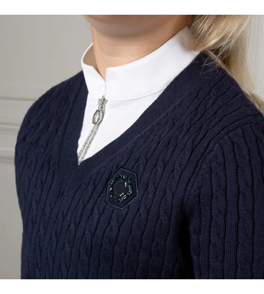 Coldstream Next Generation Clarkston Knitted V-Neck Jumper Navy