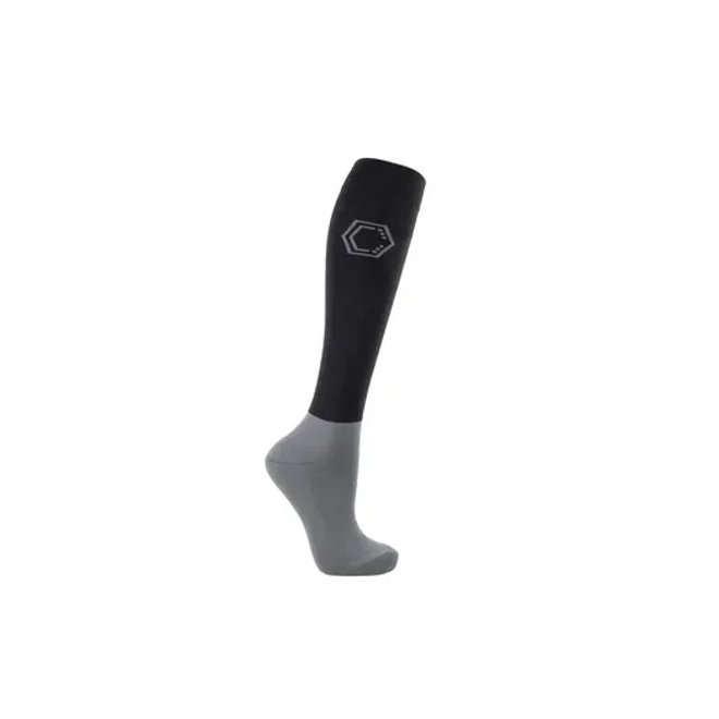 Additional Image for Coldstream Ancroft Cushioned Riding Socks Adult 3.5-8 Black/Grey