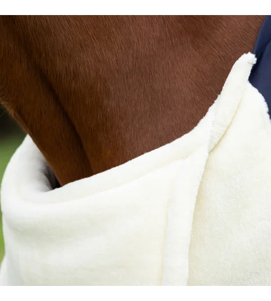 Hy Equestrian Lycra Flex Shoulder Vest with Faux Fur Bib Navy