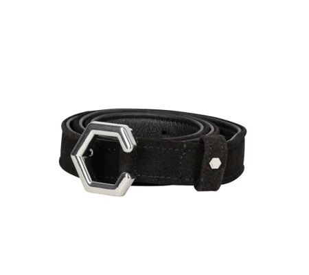 Coldstream Roxburgh Suede Belt Black/Silver