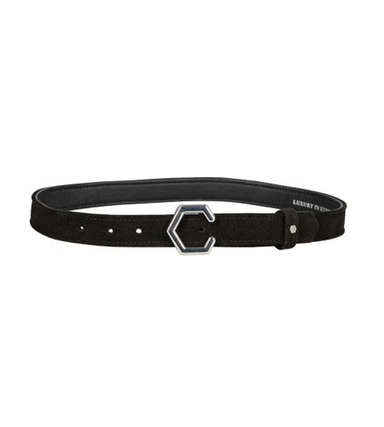 Coldstream Roxburgh Suede Belt Black/Silver