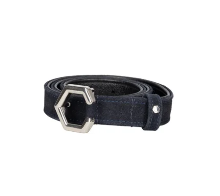 Coldstream Roxburgh Suede Belt Navy/Silver
