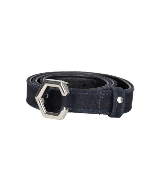Coldstream Roxburgh Suede Belt Navy/Silver