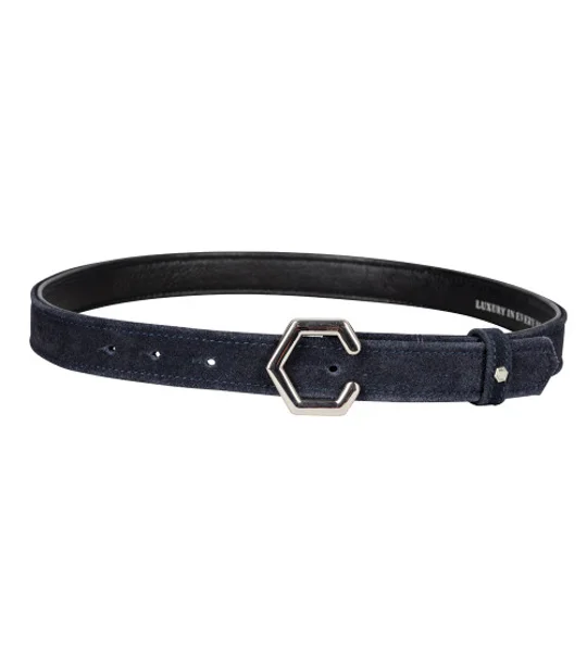 Coldstream Roxburgh Suede Belt Navy/Silver