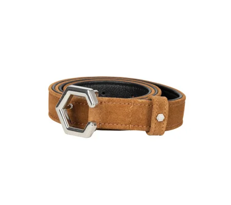 Coldstream Roxburgh Suede Belt Tan/Silver