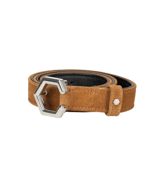 Coldstream Roxburgh Suede Belt Tan/Silver