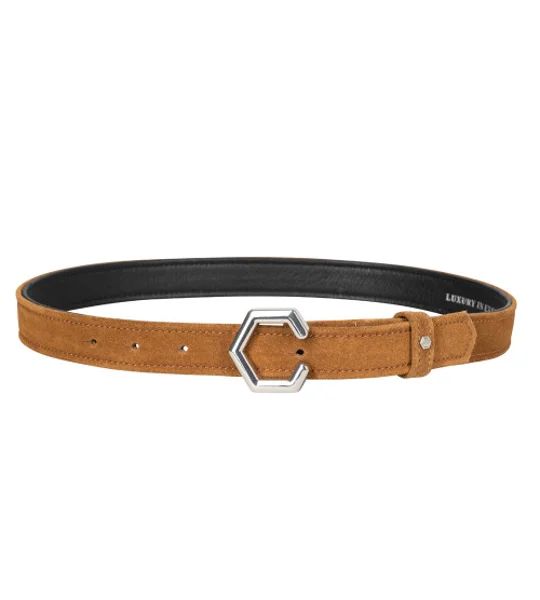 Coldstream Roxburgh Suede Belt Tan/Silver