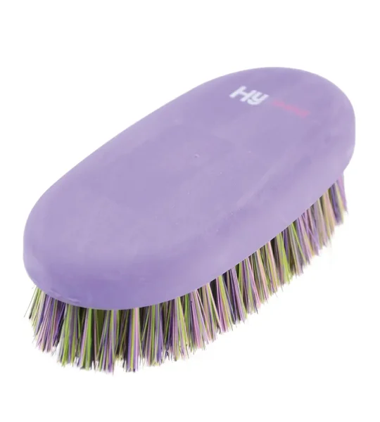 Hy Equestrian Multi Colour Body Brush - Purple/Multi Colour - 15 x 7cm