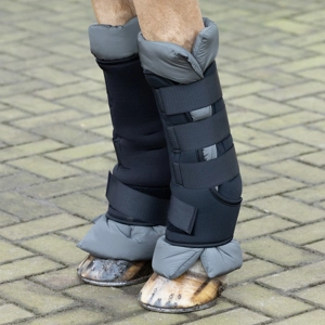 Hy Equestrian Stable Protection Boot - Black with Grey Lining