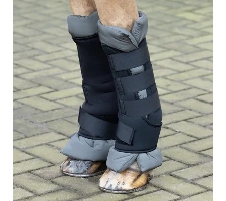 Hy Equestrian Stable Protection Boot - Black with Grey Lining