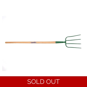 Fyna-Lite Ash Handle Manure Fork 4 Prong Long Handle