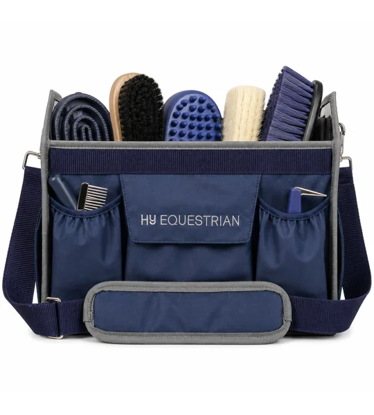 Hy Equestrian Accessories Grooming Bag - Navy/Grey