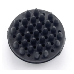 Lincoln Circular Rubber Curry Comb - Black