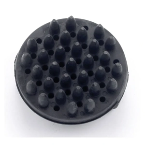 Lincoln Circular Rubber Curry Comb - Black